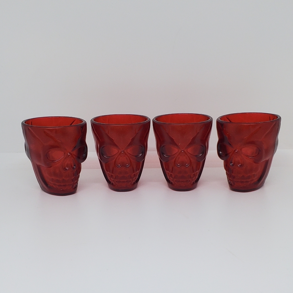 4pc Double Sided Skull Shot Glasses